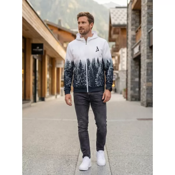  Panoul pentru bărbați pe Zip Premium ALTISPORT VOJ/ALM058MI02 ALB -GRAY 
