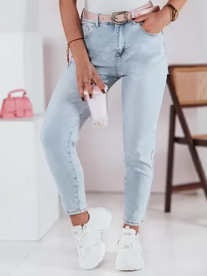 Pantalonii pentru doamne DSTREET UY2346 ALBASTRU DESCHIS