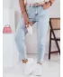 Pantalonii pentru doamne DSTREET UY2346 ALBASTRU DESCHIS