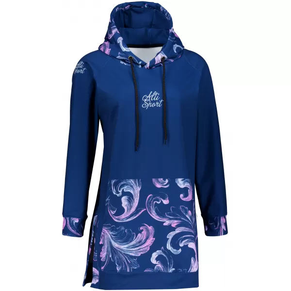  Premium cu hanorac funcțional pentru femei ALTISPORT VOJ/ALW065MI03 ALBASTRU ÎNCHIS 