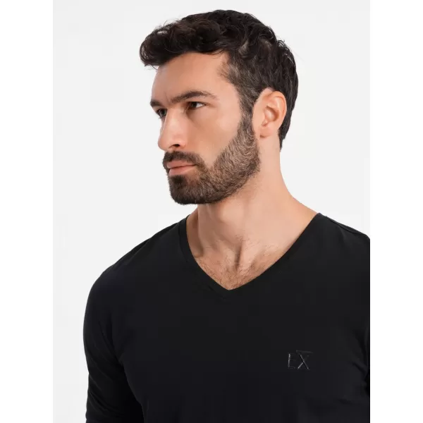  Cămaşă OMBRE OM-LSCL-0105 NEGRU 