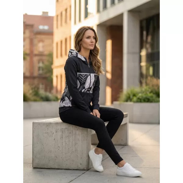  Panoul pentru femei pe Zip Premium ALTISPORT VOJ/ALW061MI02 ALB -NEGRU 