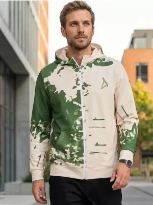 Panoul pentru bărbați pe Zip Premium ALTISPORT VOJ/ALM057MI02 VERDE