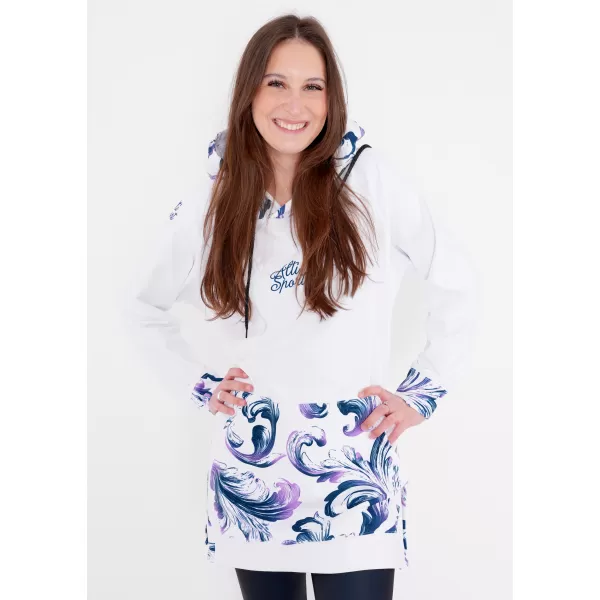  Premium cu hanorac funcțional pentru femei ALTISPORT VOJ/ALW065MI03 ALB/VIOLET 