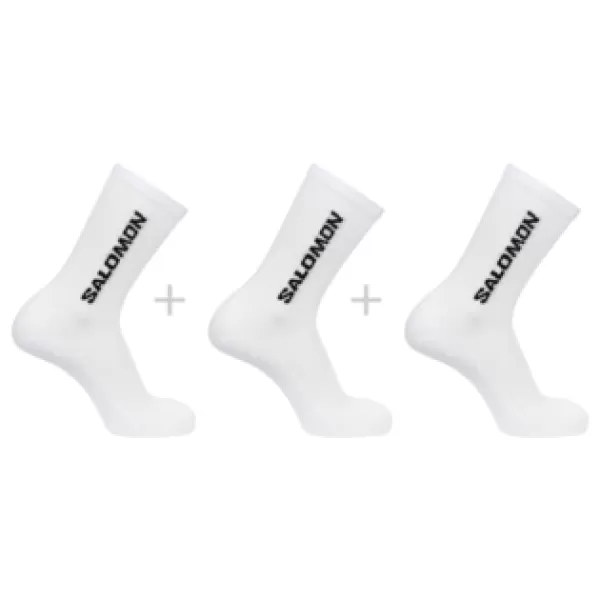 Șosete SALOMON EVERYDAY CREW 3-PACK LC2086000 ALB/ALB/ALB 