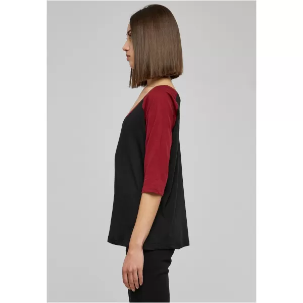  Cămaşă URBAN CLASSICS TB733 NEGRU/BURGUNDIA 