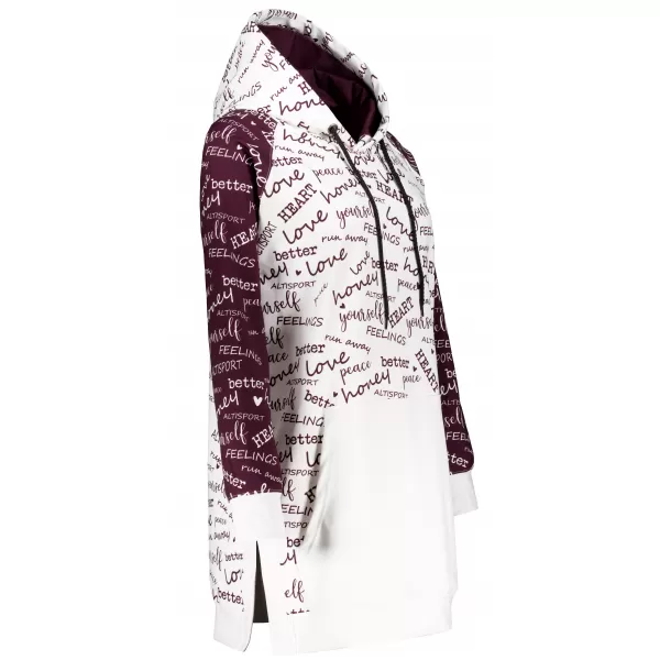  Premium cu hanorac funcțional pentru femei ALTISPORT VOJ/ALW067MI03 BURGUNDIA 