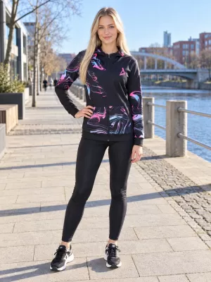 Panoul pentru femei pe Zip Premium ALTISPORT VOJ/ALW064MI02 NEGRU -PINK