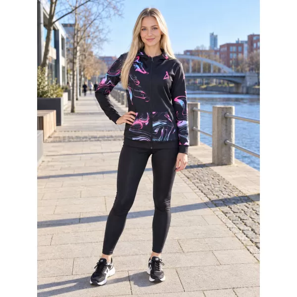  Panoul pentru femei pe Zip Premium ALTISPORT VOJ/ALW064MI02 NEGRU -PINK 
