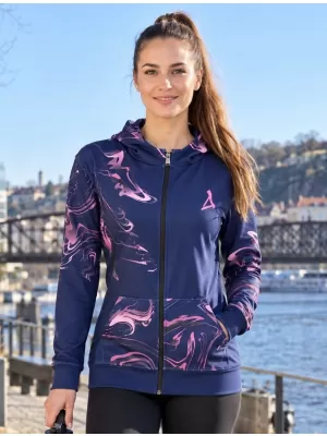 Panoul pentru femei pe Zip Premium ALTISPORT VOJ/ALW064MI02 ALBASTRU -PINK
