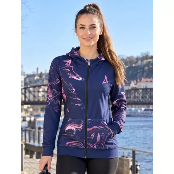  Panoul pentru femei pe Zip Premium ALTISPORT VOJ/ALW064MI02 ALBASTRU -PINK 