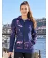 Panoul pentru femei pe Zip Premium ALTISPORT VOJ/ALW064MI02 ALBASTRU -PINK