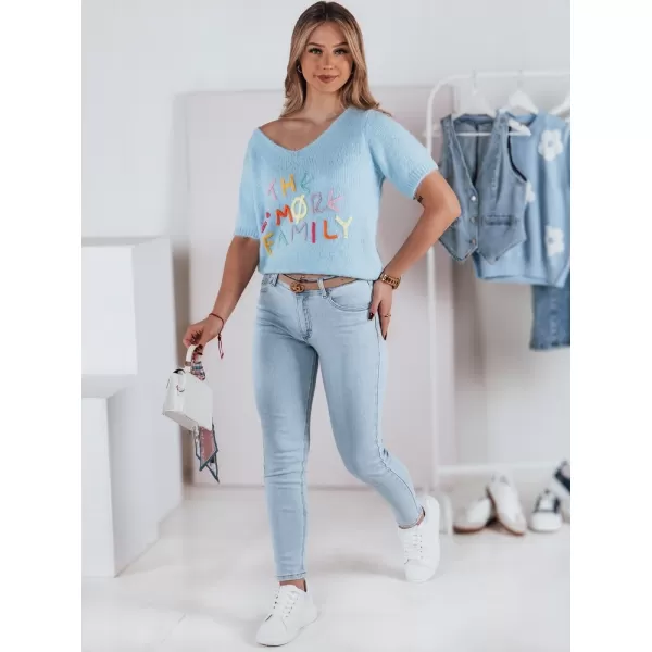  Pantalonii pentru doamne DSTREET UY2369 ALBASTRU DESCHIS 