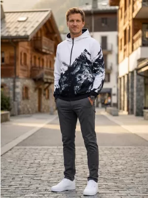Panoul pentru bărbați pe Zip Premium ALTISPORT VOJ/ALM059MI02 ALB