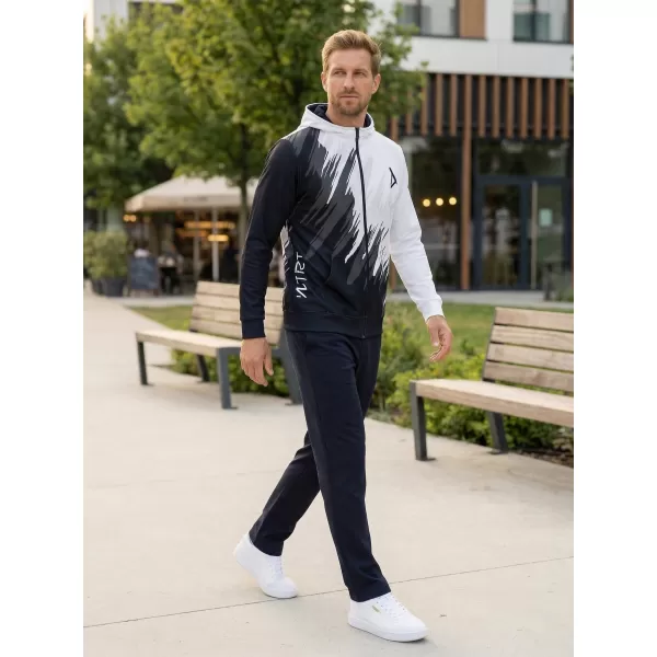  Panoul pentru bărbați pe Zip Premium ALTISPORT VOJ/ALM006MI02 ALB -NEGRU 