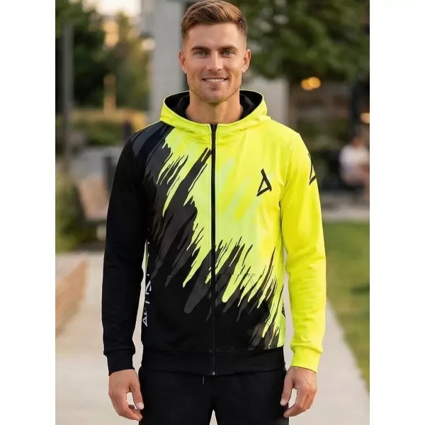  Panoul pentru bărbați pe Zip Premium ALTISPORT VOJ/ALM006MI02 NEGRU -YELLOW 