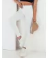Pantalonii pentru doamne DSTREET UY1977 ALB