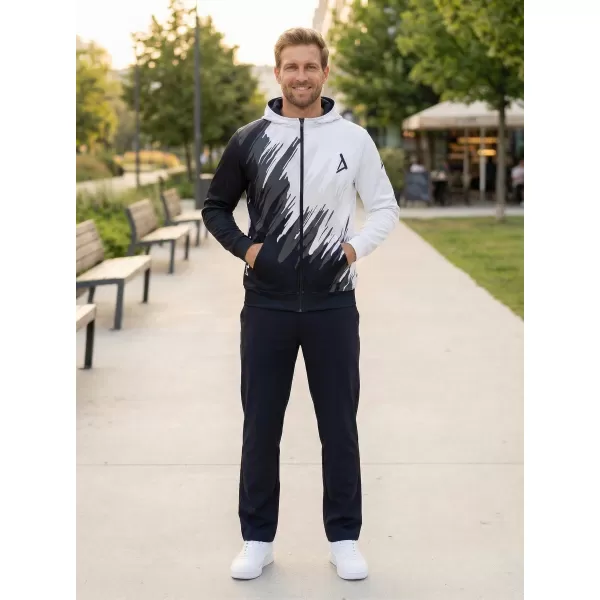  Panoul pentru bărbați pe Zip Premium ALTISPORT VOJ/ALM006MI02 ALB -NEGRU 