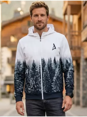 Panoul pentru bărbați pe Zip Premium ALTISPORT VOJ/ALM058MI02 ALB -GRAY