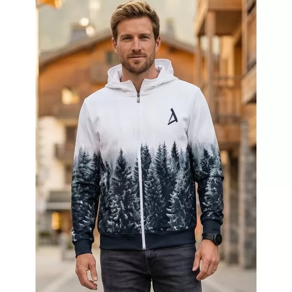  Panoul pentru bărbați pe Zip Premium ALTISPORT VOJ/ALM058MI02 ALB -GRAY 