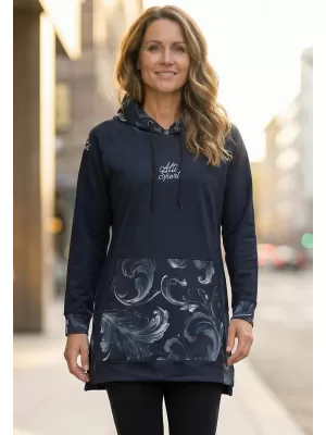 Premium cu hanorac funcțional pentru femei ALTISPORT VOJ/ALW065MI03 NEGRU -GRAY
