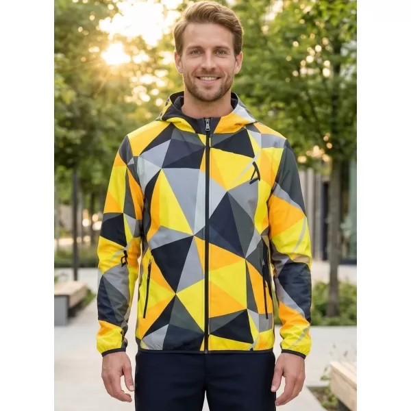  Panoul pentru bărbați pe Zip Premium ALTISPORT VOJ/ALM007MI02 NEGRU -YELLOW 