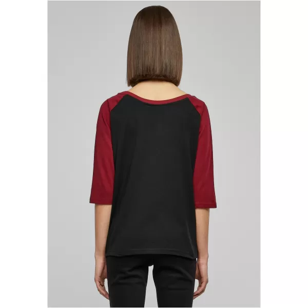  Cămaşă URBAN CLASSICS TB733 NEGRU/BURGUNDIA 