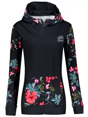 Panoul pentru femei pe Zip Premium ALTISPORT VOJ/ALW063MI02 NEGRU -GREEN