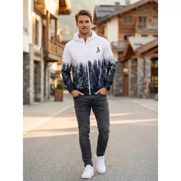  Panoul pentru bărbați pe Zip Premium ALTISPORT VOJ/ALM058MI02 ALB -GRAY 