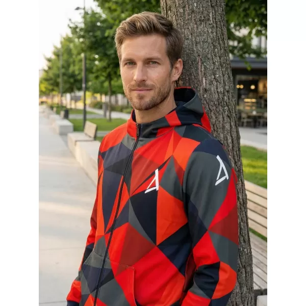  Panoul pentru bărbați pe Zip Premium ALTISPORT VOJ/ALM007MI02 ROŞU 