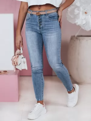 Pantalonii pentru doamne DSTREET UY2394 ALBASTRU DESCHIS