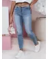 Pantalonii pentru doamne DSTREET UY2394 ALBASTRU DESCHIS