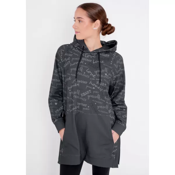  Premium cu hanorac funcțional pentru femei ALTISPORT VOJ/ALW067MI03 NEGRU 
