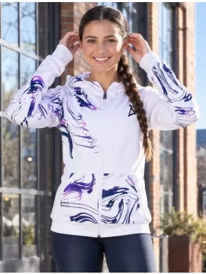 Panoul pentru femei pe Zip Premium ALTISPORT VOJ/ALW064MI02 ALB -VIOLET