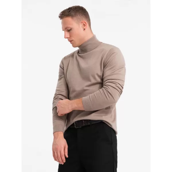  Pulover pentru bărbați OMBRE OM-SWTN-0127 BEJ ÎNTUNECAT 