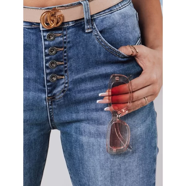  Pantalonii pentru doamne DSTREET UY2363 SEA -BLUE 