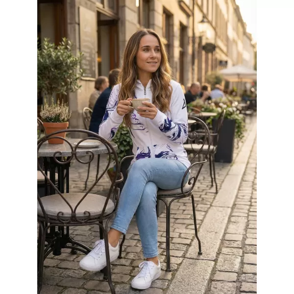  Panoul pentru femei pe Zip Premium ALTISPORT VOJ/ALW064MI02 ALB -VIOLET 