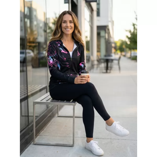  Panoul pentru femei pe Zip Premium ALTISPORT VOJ/ALW064MI02 NEGRU -PINK 