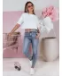 Pantalonii pentru doamne DSTREET UY2387 ALBASTRU