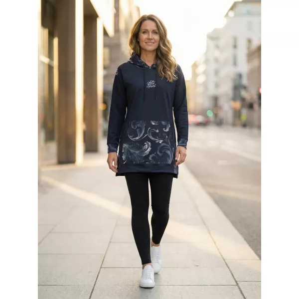  Premium cu hanorac funcțional pentru femei ALTISPORT VOJ/ALW065MI03 NEGRU -GRAY 