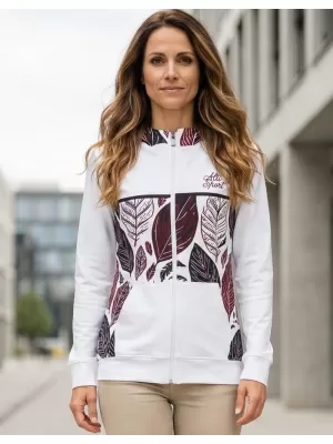 Panoul pentru femei pe Zip Premium ALTISPORT VOJ/ALW061MI02 ALB/BURGUNDIA