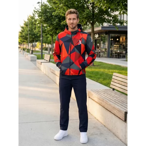  Panoul pentru bărbați pe Zip Premium ALTISPORT VOJ/ALM007MI02 ROŞU 