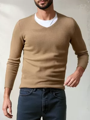 Pulover pentru bărbați DSTREET WX2306 CARAMEL