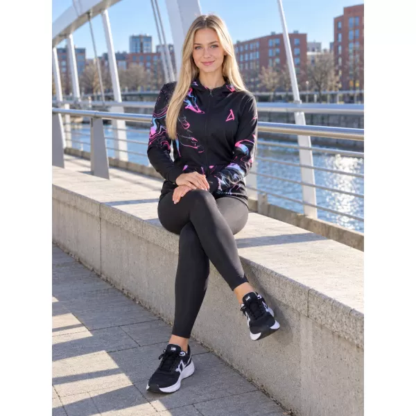  Panoul pentru femei pe Zip Premium ALTISPORT VOJ/ALW064MI02 NEGRU -PINK 