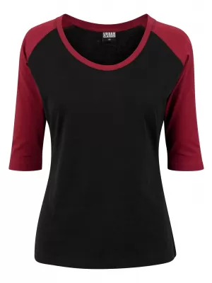 Cămaşă URBAN CLASSICS TB733 NEGRU/BURGUNDIA