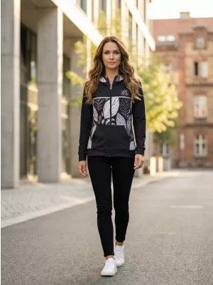 Panoul pentru femei pe Zip Premium ALTISPORT VOJ/ALW061MI02 ALB -NEGRU