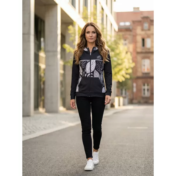  Panoul pentru femei pe Zip Premium ALTISPORT VOJ/ALW061MI02 ALB -NEGRU 