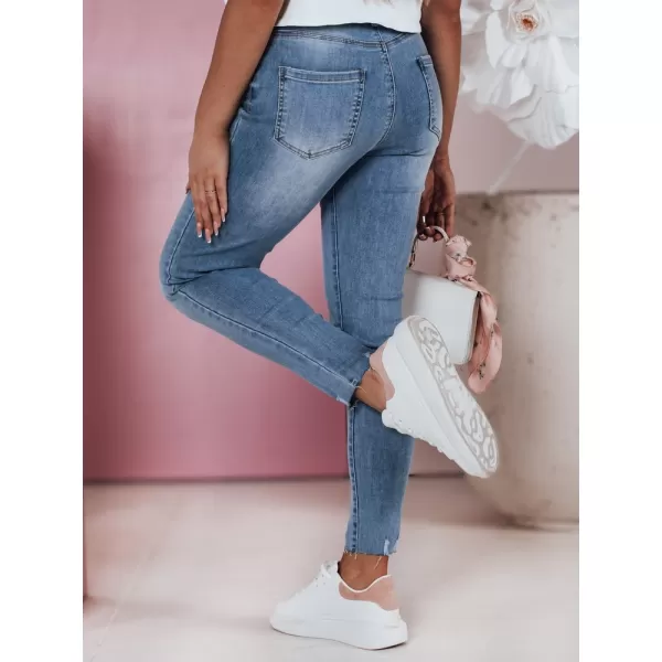  Pantalonii pentru doamne DSTREET UY2394 ALBASTRU DESCHIS 
