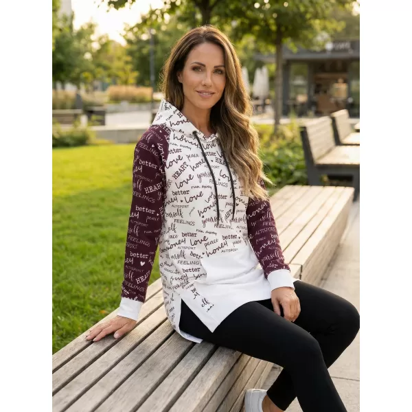  Premium cu hanorac funcțional pentru femei ALTISPORT VOJ/ALW067MI03 BURGUNDIA 