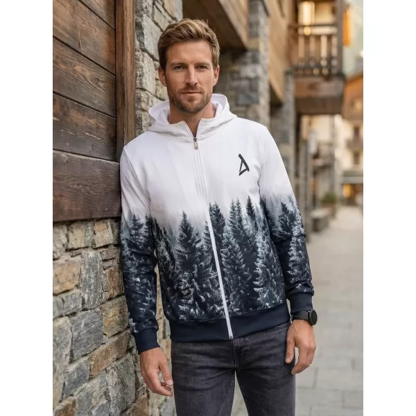  Panoul pentru bărbați pe Zip Premium ALTISPORT VOJ/ALM058MI02 ALB -GRAY 